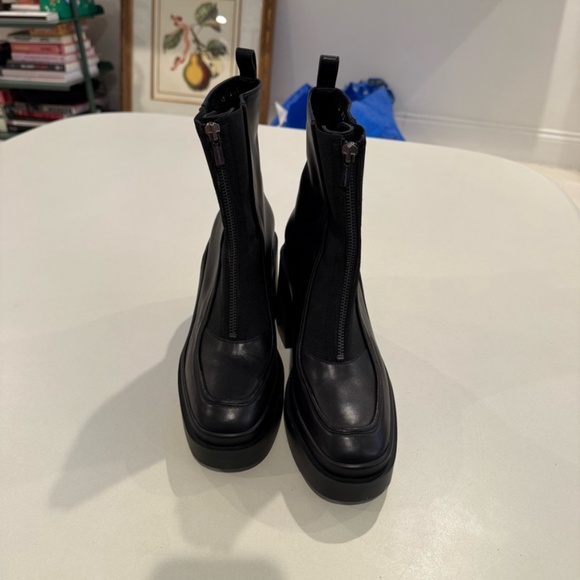 Robert Clergerie Black leather platform boots - Picture 3 of 12
